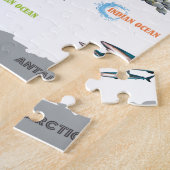 子供へ世界地図-白くおよび明るいです ジグソーパズル (側面)