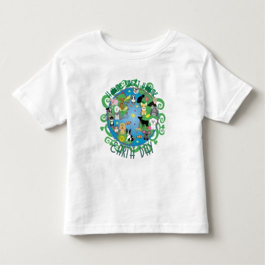 子供へ家の甘い家のアースデー動物のワイシャツ トドラーTシャツ (正面)