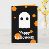 子供へ幽霊のハロウィンかわいいカード カード (黄色い花)