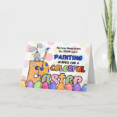 子供へ復活祭絵画の卵 シーズンカード (正面)