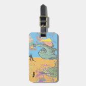 子供へ恐竜の荷物のラベル ラゲッジタグ (正面縦)