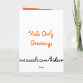 子供へ悪魔のハロウィン小さいカード カード (裏面)