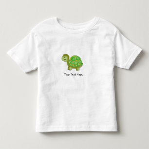 子供へ手塗りのカメ-カスタマイズ トドラーTシャツ