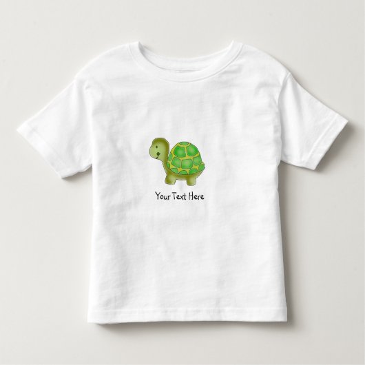 子供へ手塗りのカメ-カスタマイズ トドラーTシャツ (正面)