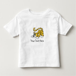 子供へ手塗りのトラ-カスタマイズ トドラーTシャツ