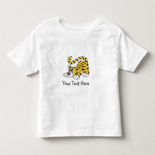 子供へ手塗りのトラ-カスタマイズ トドラーTシャツ (正面)