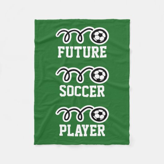 子供へ未来のサッカーの選手のフリースブランケット フリースブランケット (正面)