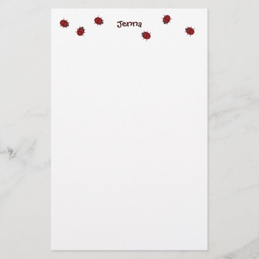 子供へ沢山のてんとう虫の文房具 便箋 (正面)