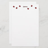 子供へ沢山のてんとう虫の文房具 便箋 (正面/裏面)