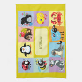 子供へ漫画動物 キッチンタオル (縦)