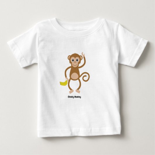 子供へ生意気な猿のTシャツ ベビーTシャツ (正面)