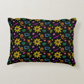 子供へ背景のカラフルなデザイン アクセントクッション (裏面)