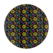 子供へ背景のカラフルなデザイン カッティングボード (正面)