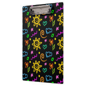 子供へ背景のカラフルなデザイン クリップボード (左)