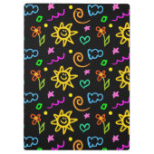 子供へ背景のカラフルなデザイン クリップボード (裏面)