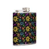 子供へ背景のカラフルなデザイン フラスク (右)