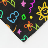 子供へ背景のカラフルなデザイン フリースブランケット (角)