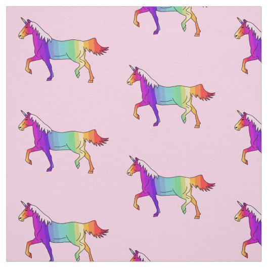子供へ虹のユニコーン/生地 ファブリック (見本)