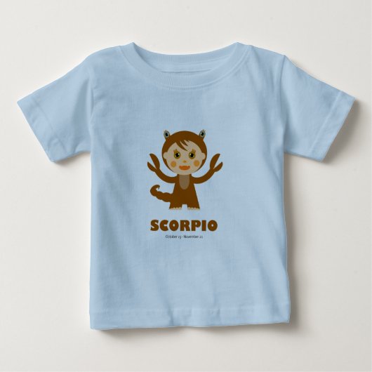子供へ蠍座の(占星術の)十二宮図 ベビーTシャツ (正面)