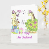 子供へ誕生日のための挨拶状 カード (黄色い花)