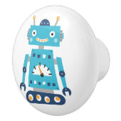子供へ青いロボットドア・ノブ セラミックノブ (右)