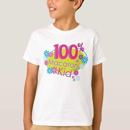 子供へ100%年のマカロニの子供のTシャツ Tシャツ (正面)