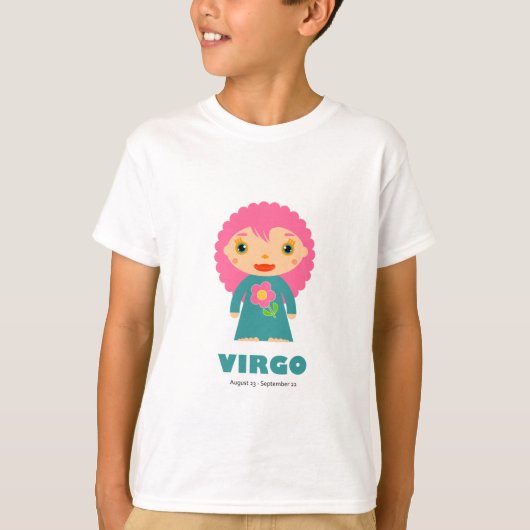 子供へ《星座》乙女座の(占星術の)十二宮図 Tシャツ (正面)