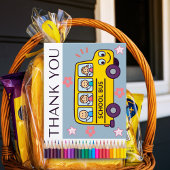 子供または家族の名前からのスクールバスの運転手へのカード サンキューカード