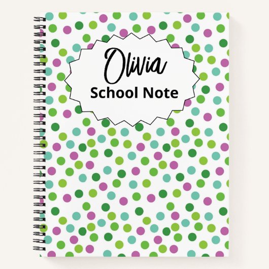 子供や先生のための楽しい学校用品 ノートブック (正面)