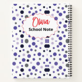 子供や先生のための楽しい学校用品 ノートブック (裏面)