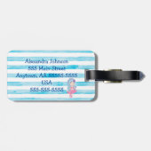 子供や大人の可愛いマーメイドの荷物タグ ラゲッジタグ (裏面横)