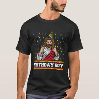 子供や大人へのユーモラスなイエスキリストの誕生日プレゼント クリスマスギフト Tシャツ