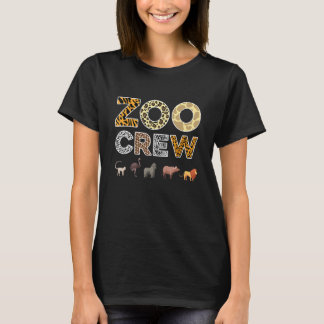 子供や大人向けの動物園の飼育員クルーの動物のプリント ズー Tシャツ