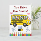 子供や家族からバスの運転手への感謝カード サンキューカード (スタンド正面)