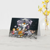 子供をトリックまたは治療する カード (黄色い花)