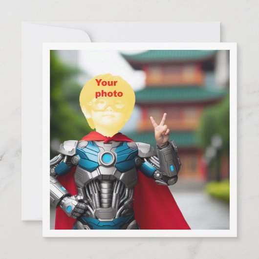 子供をヒーローにしよう!オリジナルヒーローカード カード (正面)