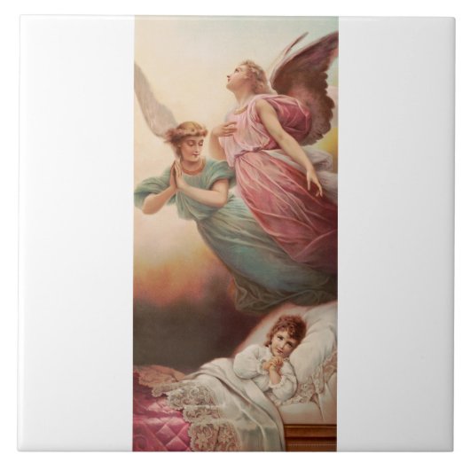 子供を伴う守護天使 タイル (正面)