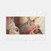 子供を伴う守護天使 フリースブランケット (正面(横))