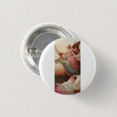 子供を伴う守護天使 缶バッジ (正面&裏面)