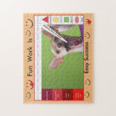 子供を作るために桃の犬の教育頭が切れるパズル ジグソーパズル (縦)