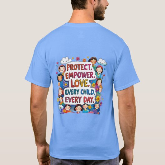 子供を守るTシャツ Tシャツ (裏面)