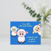 子供を育てる 羔羊の保育園 聖書 ポストカード (スタンド正面)