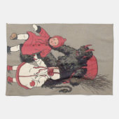 子供を追うクランパスのスイッチ キッチンタオル (横)