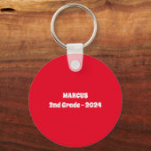 子供アートワークの追加デザイン キーホルダー (裏面)