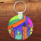 子供アートワークの追加デザイン キーホルダー (正面)