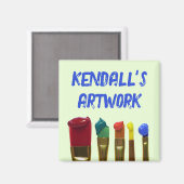 子供アートワーク絵画ペイントカスタムマグネット マグネット (正面/裏面)