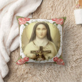 子供イエス・キリストのSt.テレーズ少し花 クッション (ブランケット)