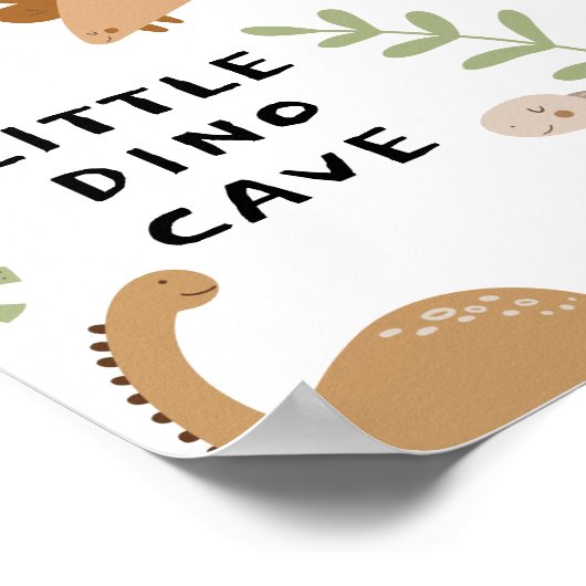 子供カスタムの寝室の恐竜のドアサイン ポスター (角)