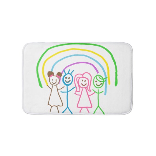 子供カスタムスケッチKids Artworkを次の値に変更 バスマット (正面)