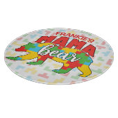 子供カスタム名マママベアオティズム意識ママ カッティングボード (角)